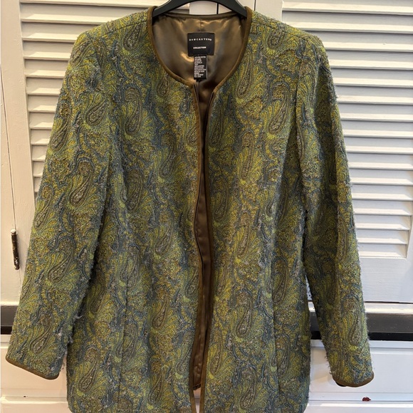 Doncaster Green Paisley Women's Blazer - Picture 1 of 5